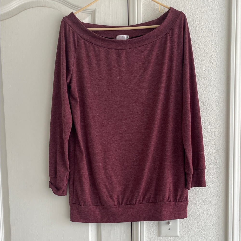 Burgundy Long Sleeve Top